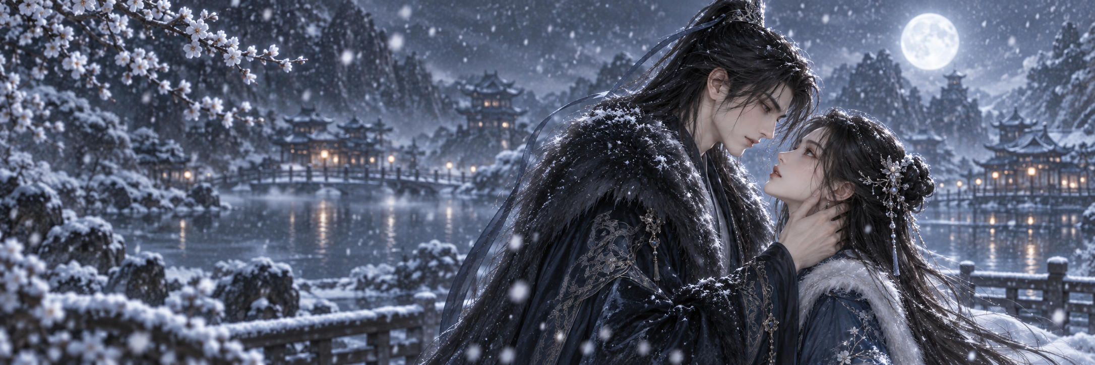 雪落长夜概念海报